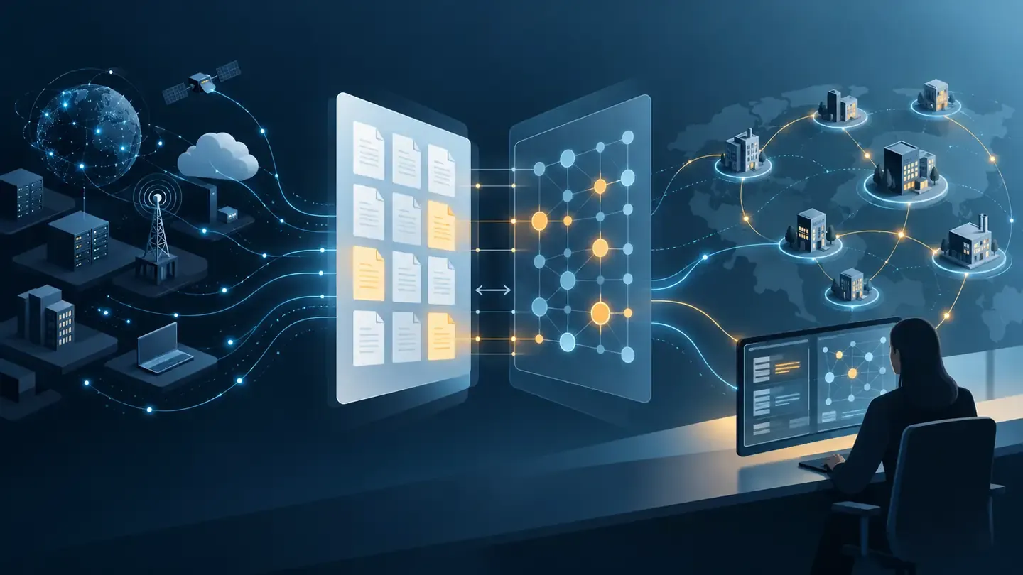 Abstract evidence sheets and observed technology signals reconciled into a cyber-insurance portfolio review