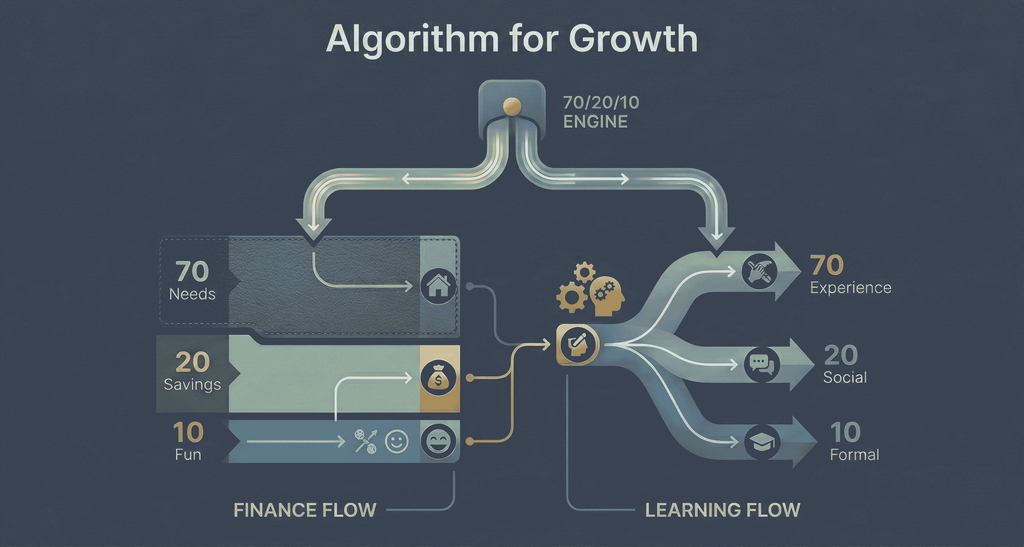 Understanding the 70/20/10 Rule: A systematic algorithm for financial planning and professional learning mastery
